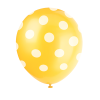 6 baloane galbene din latex cu buline albe - 30 cm - imaginea 13 | aniversaria.ro