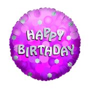 Balon folie Happy Birthday Roz 46 cm