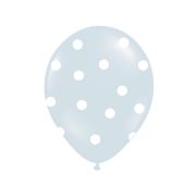 10 baloane bleu cu buline albe si elefant 30 cm