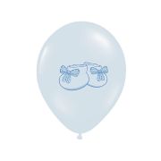 10 baloane bleu pastel cu botosei - 30 cm