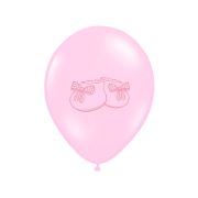 10 baloane roz pastel din latex cu botosei - 30 cm