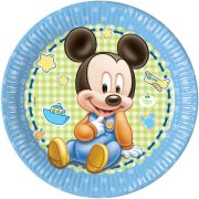 8 Farfurii Baby Mickey - 23 cm
