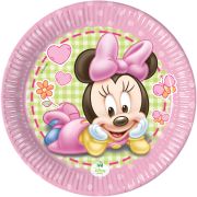 8 Farfurii Baby Minnie - 20 cm