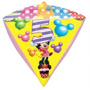 Balon folie metalizata diamondz Minnie Mouse cifra 5 - 43 cm