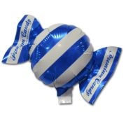 Balon mini folie bomboana albastra 20 cm