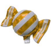 Balon mini folie bomboana auriu 20 cm