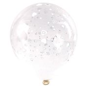 Balon mini jumbo transparent cu inimioare 45 cm