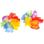 Bratara hawaiiana cu flori multicolore -  set de 2 bratari