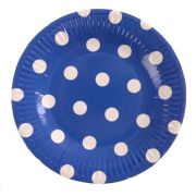 Farfurii albastre cu buline 18 cm