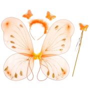 Aripi de fluture portocalii cu sclipici auriu
