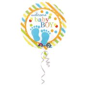 Balon folie Welcome Baby Boy 45 cm