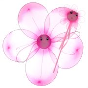 Floare cu petale roz si bagheta
