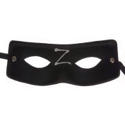 Masca neagra Zorro din panza cu sclipici
