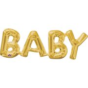 Balon folie auriu BABY 66 x 22 cm