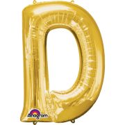 Balon mini folie auriu litera D 22x33 cm