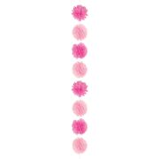 Ghirlanda cu pompoane roz 3 m