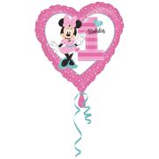Balon inima cifra 1 Minnie Mouse