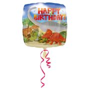 Balon patrat folie Dinozauri 45 cm