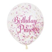 6 Baloane Birthday Princess - 30.5 cm