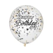 6 Baloane Happy Birthday Star - 30 cm