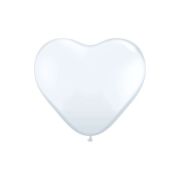 Baloane latex inima alba 26 cm - 100 buc.