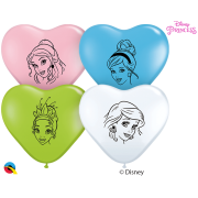Baloane pastel Disney Princess Faces 15 cm, set 10 baloane
