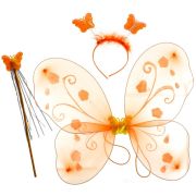 Aripi de fluture cu bagheta si cordeluta portocalii