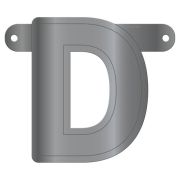 Litera D argintie pentru banner