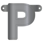Litera P argintie pentru banner