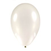 100 Baloane alb metalic-16 cm