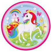 8 Farfurii unicorn - 23 cm