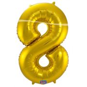 Balon cifra 8 auriu 86 cm