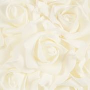 Decoratiune glob cu trandafiri albi 69 cm