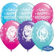 5 baloane latex Frozen Happy Birthday 28 cm