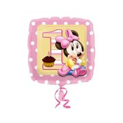 Balon folie metalizata Minnie Mouse 1st Birthday 43 cm