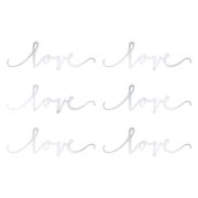 Decoratiune Love argintie