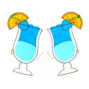 Ochelari bleu cocktail
