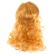​Peruca sintetica cu par lung ondulat blond auriu
