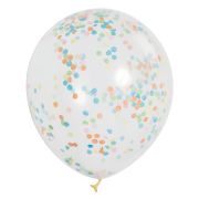 6 Baloane cu confetti multicolore - 30.5 cm