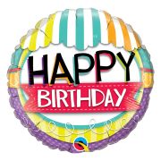 Balon rotund Happy Birthday 45 cm