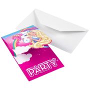 8 invitatii Barbie - Dreamtopia