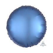 Balon rotund albastru satinat 43 cm