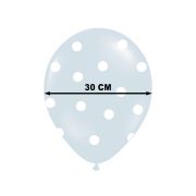 10 baloane bleu cu buline albe si elefant 30 cm