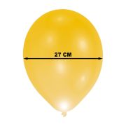 5 Baloane aurii cu LED - 27 cm