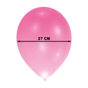 5 Baloane roz cu LED - 27 cm