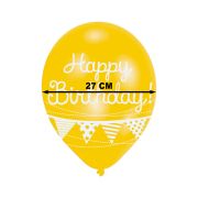 Baloane multicolore Happy Birthday 27 cm