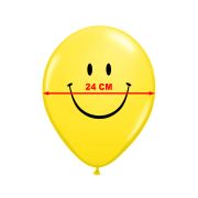 Baloane Smiley Face colorate 24 cm