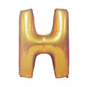 Balon folie auriu litera H - 86 cm