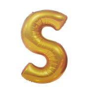 Balon folie auriu litera S - 86 cm
