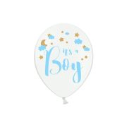 10 baloane albe It's a boy - 30 cm